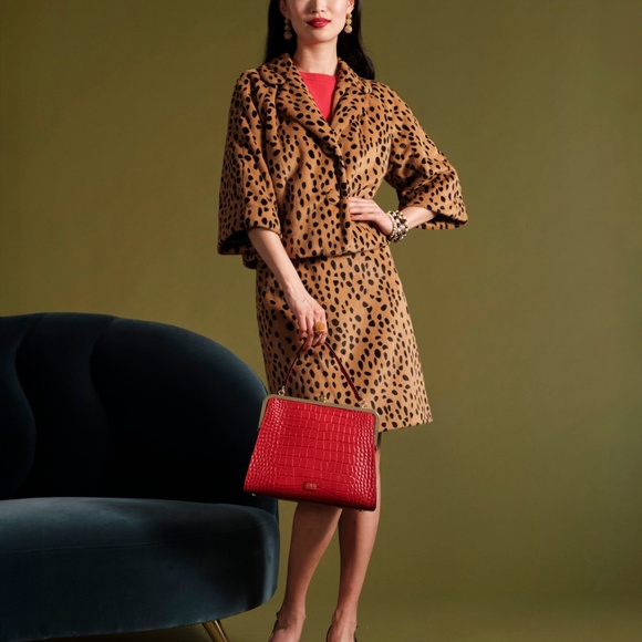 Blaine Jacket - Cheetah Faux Fur Brown - Picture 2 of 7